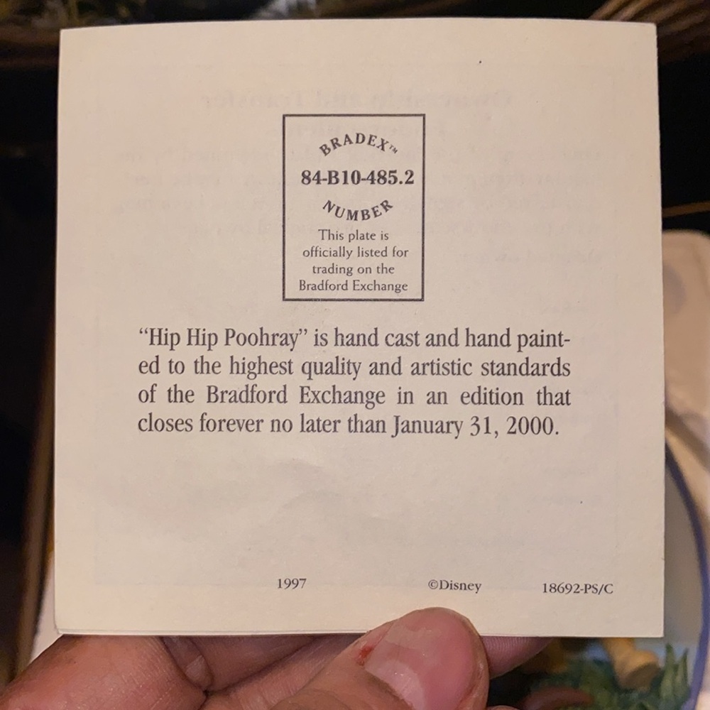 Discontinued 3D Winnie the Pooh collectors plate - Picture 3 of 6